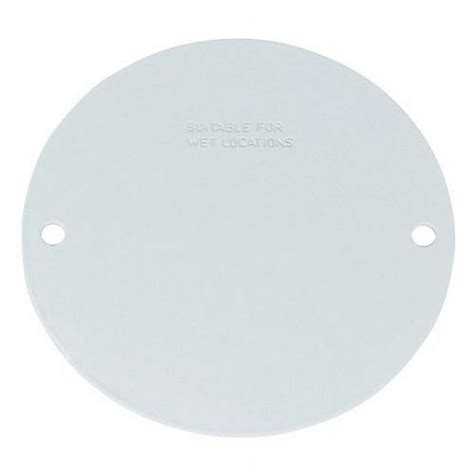 4 inch white metal weatherproof round box cover|Sigma Electric, White 14241WH Round Blank .